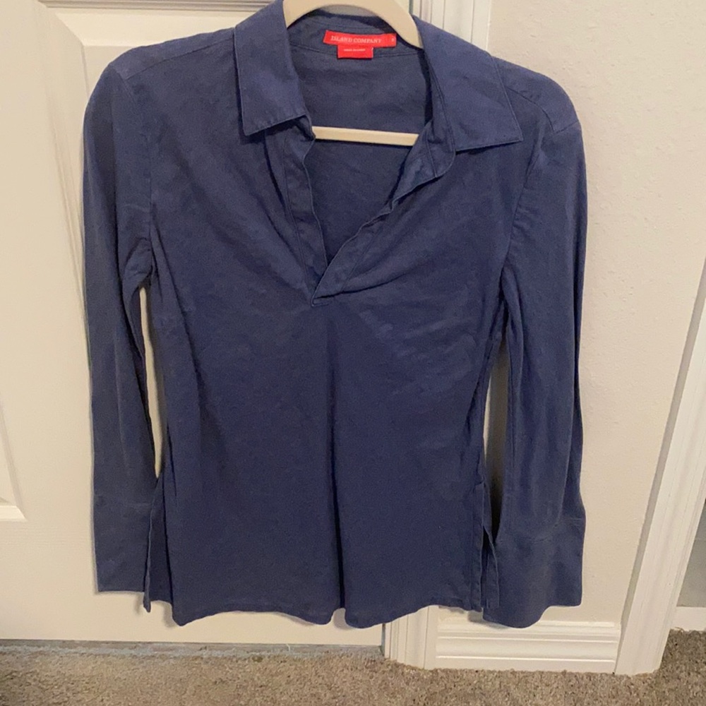Island Company French cuff linen tunic size small